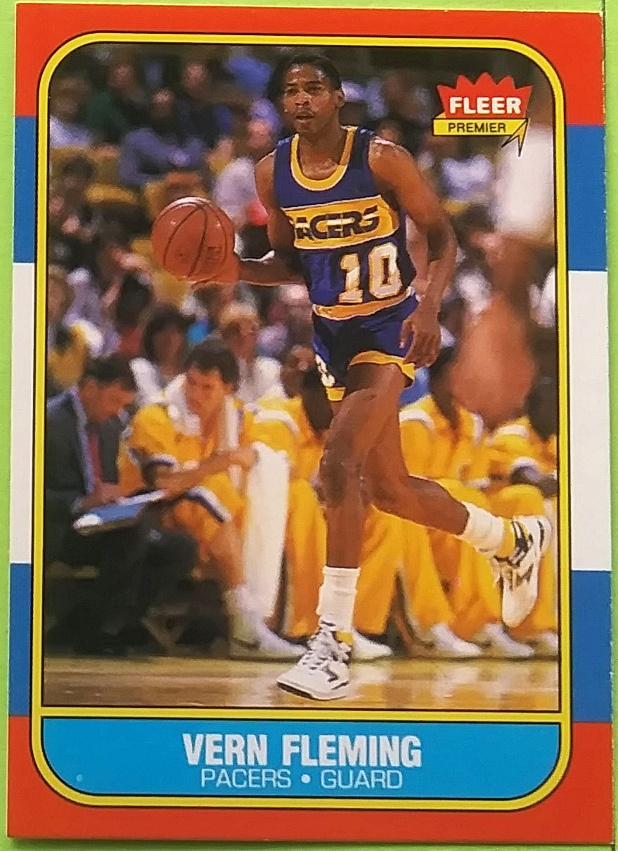 1986-87 Fleer #33 Vern Fleming Basketball Card (Indiana Pacers)