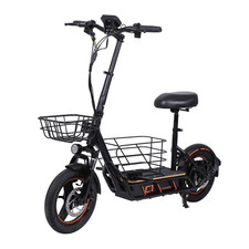 14'' Folding Adults Electric Scooter, 22Mph Commuter E-Scooter W/ Seat  Baskets