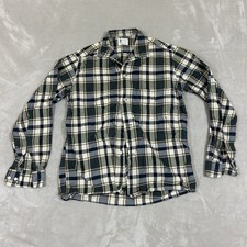 True VTG 1950s Penneys Towncraft Loop Collar Plaid Shirt Longsleeve Mens Medium