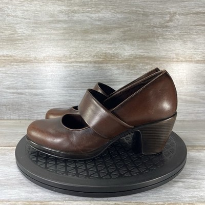 Dansko Men s Brown Leather Mary Jane Pump Clogs Size EU 38 US 7.5