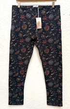 Johnny Was Embroidery Flower Print Legging Sz L NWT