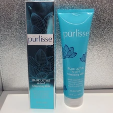 PURLISSE Blue Lotus 4-in-1 Cleansing Milk Face Cleanser - FULL SIZE 5.07 oz BNIB