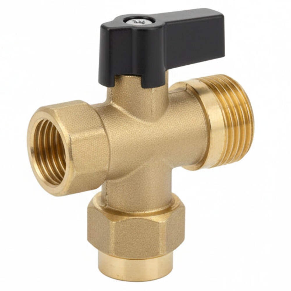 1/2" Brass Push-to-Connect Angle Stop Valve Quarter Turn Shut-Off Plumbing