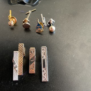 Vintage Lot of 8 4 Tie Tacks 4 Tie Clips Clips Are 1 Swank 3 Anson