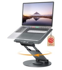 Telescopic 360 Rotating Laptop Stand for Desk Adjustable Height Swivel Pull Out