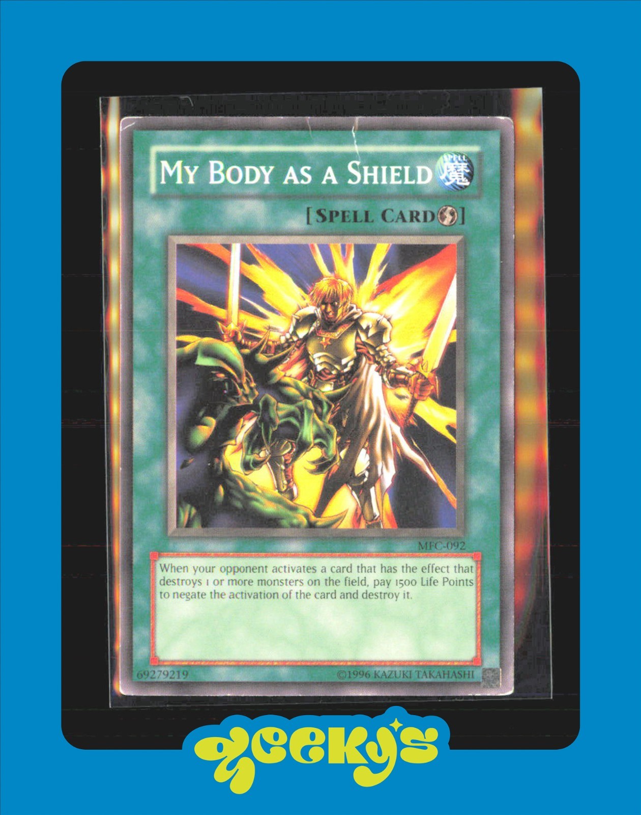 My Body as a Shield MFC-092 YuGiOh Magician's Force trading card — raw and PSA graded price guide