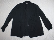 A New Day Blazer Jacket Womens XXL Black Long Sleeve Front Pocket