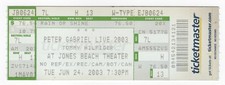 Peter Gabriel 6/24/03 Wantagh NY Jones Beach Theater Rare Full Ticket! Genesis