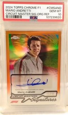2024 Topps Chrome F1 Mario Andretti Circuit Masters Auto Orange /25 Psa 10 POP 2