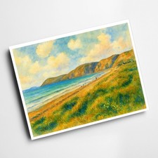A6 PRINT - Brean Down & Steep Holm - Vintage Art Style