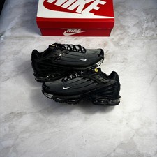 Nike Air Max TN Plus 3 nere grigio lupo taglia UK 9,5 RRP £ 165