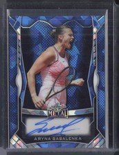 2025 Leaf Metal Crystal Blue Aryna Sabalenka 5/55 Auto Autograph