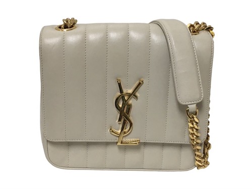 YVES SAINT LAURENT VICKY MEDIUM QUILTED LEATHER CHAIN CROSSBODY BAG  (EPJ031346)