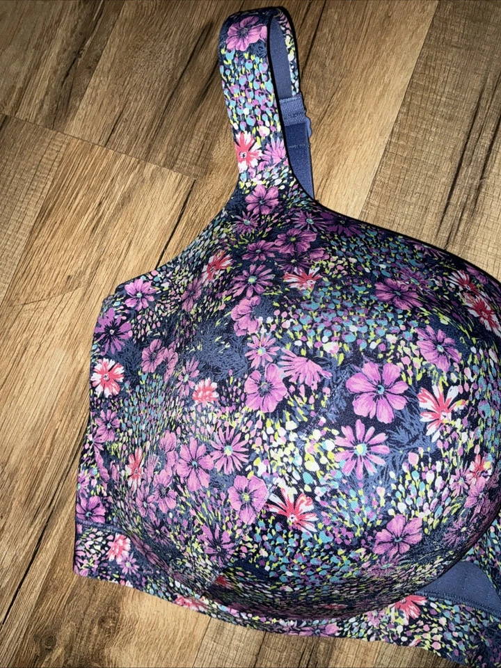 Sutiã Cacique 34K JARDIM FLORAL levemente forrado varanda UW fechamento traseiro novo com etiquetas $52.95 - Imagem 3 de 4