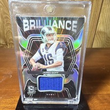 2020 Panini Spectra Brilliance Relics Jared Goff #12 Neon Green Prizm /25 NFL