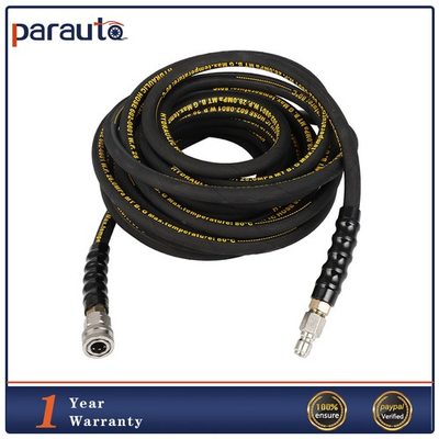 #ad 4000PSI Pressure Washer Hose Hot Cold Water 1 4quot; Kink Wear Hose With 3 8quot; Quick $57.19