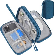 Waterproof Electronic Organizer Travel Cable Case Charger Bag Dark Green