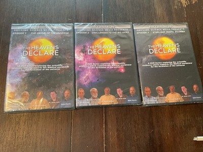 The Heavens Declare Vol.1,2,3,DVD s SEALED The Origin of the Universe ,Challenge