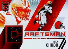 2021 Panini Donruss Elite Craftsman Jerseys Nick Chubb #CJ8 Cleveland Browns