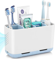 Electric Toothbrush Holder for Bathroom Organizer Countertop, Detachable Anti-Sl