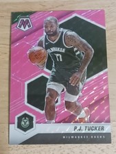 2020-21 Mosaic Pink Fluorescent SSP 01/10 #19 PJ Tucker Bucks Basketball Card