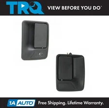 Front Exterior Outside Black Textured Door Handle Pair 2pc Set for Super Duty