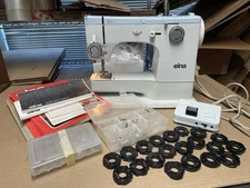 VINTAGE ELNA EU 62C SEWING MACHINE w CAM DISC MAGAZINES PATTERNS TESTED VIDEO