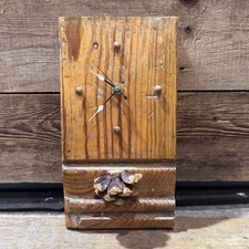 Reclaimed Wood, Rustic Wall Clock, Pinecone A...