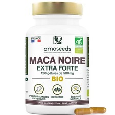 Maca Noire BIO du Pérou | Extra Fort 10 000mg par jour | 120 gélules vegan | ...
