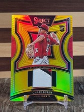 CHASE BURNS 2025 Panini Select Selective Swatches Gold Pulsar /10 #SS-CB REDS RC