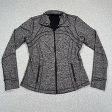 Lululemon Define Jacket Womens Size 12 Heathered Black Full Zip Luon W4557S