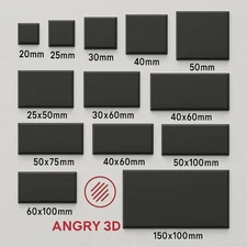 Miniature Square Bases -Warhammer 40k ,DND, ADLG, DBA Miniatures! Various Sizes!