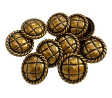 5PC Gold Metal Buttons Shank Buttons Sew On Buttons 23mm