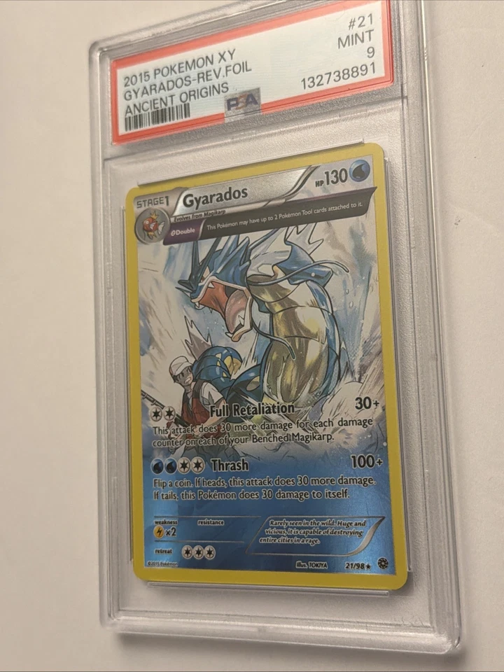 PSA 9 Gyarados Reverse Foil 21/98 XY Ancient Origins 2015 - Pokémon TCG - Image 3 of 4