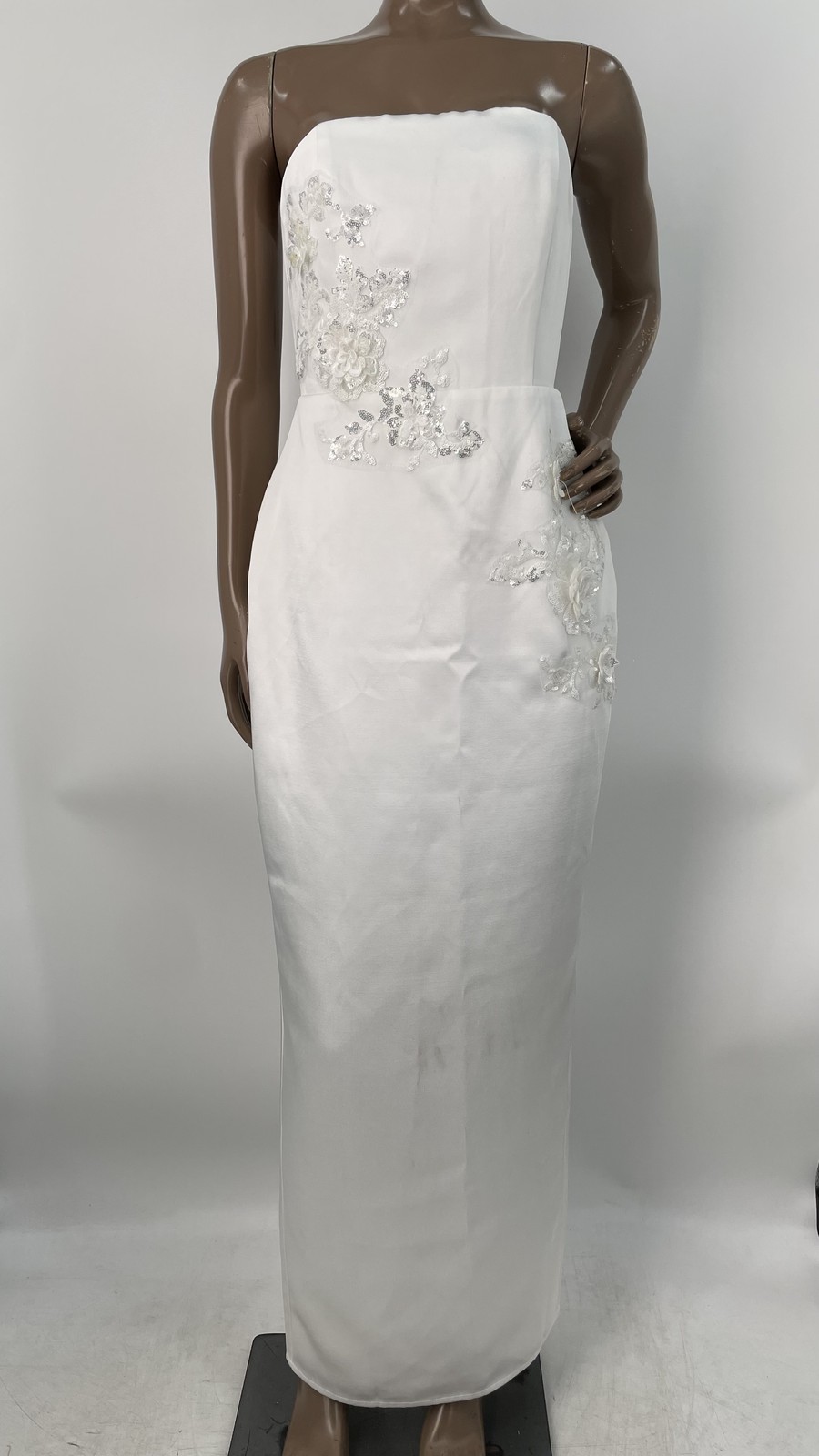 Dear Emilia Womens Maxi Dress Ivory Size 6 Dusk Desire Strapless Embellished