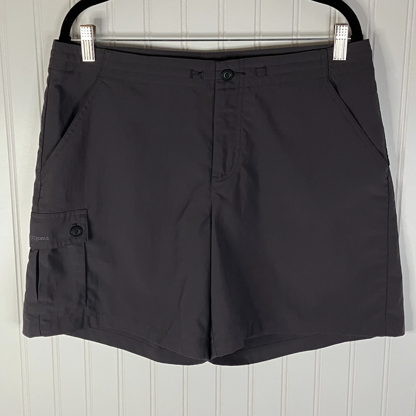 Patagonia Womens Inter-Continental Shorts Sz 10 Gray Pockets Hike Travel Casual