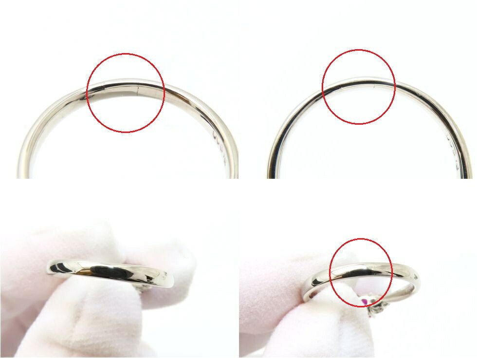 Authentic Star Ruby Pt900 Ring Ruby 0.54ct Diamon… - image 7