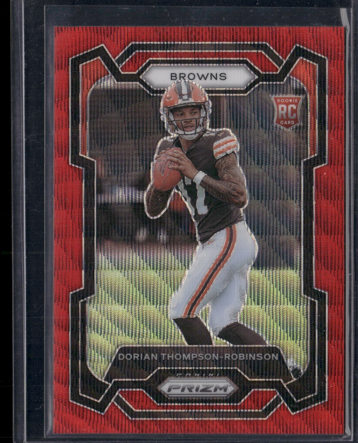 2023 Panini Prizm Dorian Thompson Robinson Red Wave Prizm RC 112/149 #322 Browns