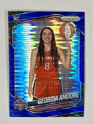 2025 Panini Prizm WNBA GEORGIA AMOORE #140 Blue Pulsar /199 RC Mystics