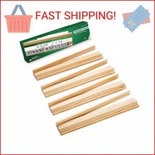 Wooden Mahjong Racks with Pushers, Set of 4, Solid Wood Tile Racks with Push Sli