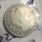 1900 Barber Half Dollar Silver 50C US Coin