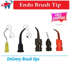 Dental Endo Capillary Tips Lock Black Micro Tip, Inspiral, Brush Delivery Tips