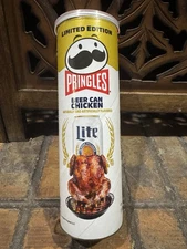 Pringles Beer Can Chicken Chips 5.5oz NEW Sealed Miller Lite Collab RARE Flavor