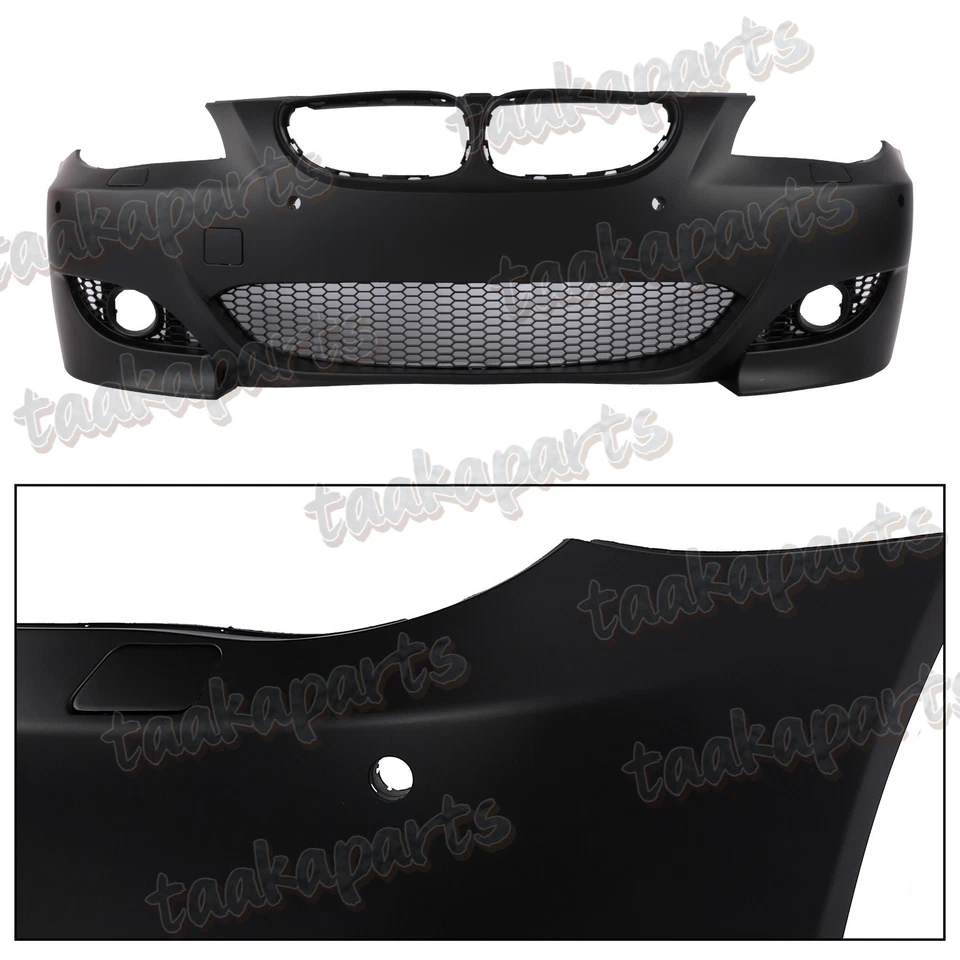 Bumper Cover With PDC Holes 23mm For BMW E60 E61 525i 530i 550i 2004-07 M5 Style Foto 3 de 4