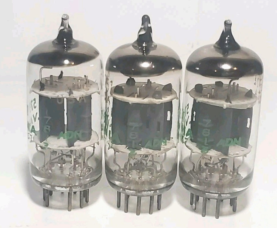 3 Date Matched Sylvania JAN 5751 Vacuum Tubes Tested On Calibrated TV - 7