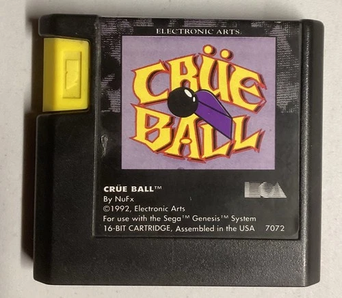 Crue Ball (Sega Genesis, 1992) TESTED Cartridge Only
