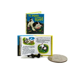 THE POKY LITTLE PUPPY 1:12 Scale Miniature Readable Illustrated Book