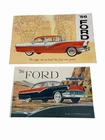 1956 Ford Fairlane Customline Mainline Station Wagon Sales Brochure Pair Vintage