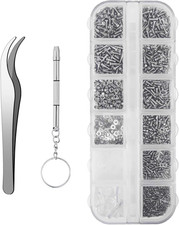 Kit De Reparacion De Lentes 1100 Piezas De Tornillos Pequenos Y 5 Pares De A...