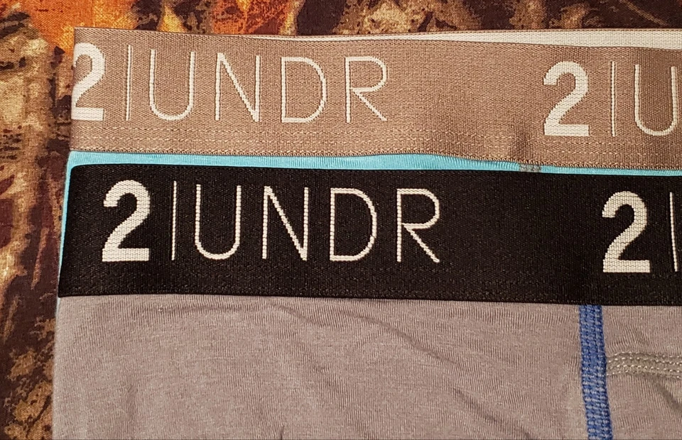 Lote de 2 calzoncillos boxer vintage de hombre con timbre elástico 2 under bolsa ropa interior mediana Foto 4 de 4